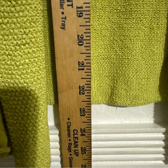 Eileen Fisher Cardigan (M) Green Open Knit Coastal Comfy Travel Casual Comfy - Picture 10 of 10
